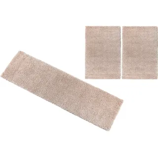 Bruno Banani »Shaggy Soft« Höhe 30 mm 3 Stk. tlg. gewebt, Uni-Farben, besonders weich, Bettvorleger, Läufer-Set,