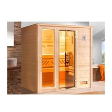 Weka Sauna Bergen 2 + Ofen, ext. Steuerung, Fenster und Glastür Graphit