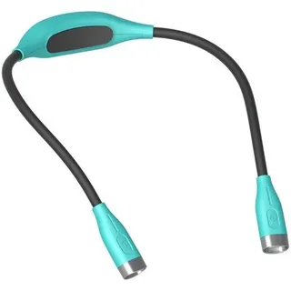 LED-Nachttischlampe mit 3 Helligkeitsstufen, flexibler und weichem Silikonarmband für bequemes Tragen, blau, für Lesen, Handwerk und Stricken - Blau