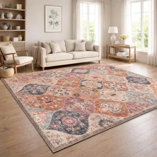 Paco Home Semer 421 Kurzflorteppich 120 x 160 cm Mehrfarbig