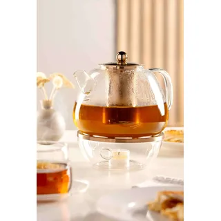 LEONARDO Teekanne "Teekanne mit Stövchen Tè Per Te 1,5 Liter transparent", bunt transparent B:2cm H:2cm, Kannen, Teekanne, Spülmaschinengeeignet, Temperaturbeständig bis max. 100 Grad C,