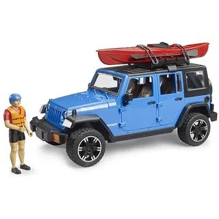 Bruder 02529 Jeep Wrangler Rubicon Unlimited mit Kajak und Figur