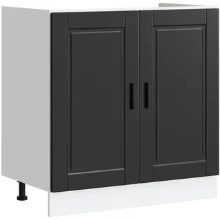 vidaXL Unterschrank Porto 80 x 46 x 81,5 cm Schwarz