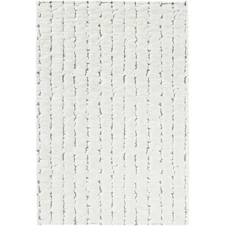 Webteppich , Anthrazit, Creme, Schwarz , Textil , Abstraktes , rechteckig , 80x150 cm , Oeko-Tex® Standard 100 , für Fußbodenheizung geeignet , Teppiche und Böden, Teppiche, Webteppiche