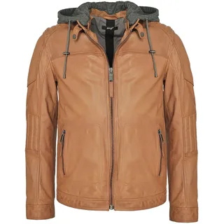Lederjacke MAZE "Lederjacke 42021309", Herren, Gr. S, braun (cognac), Obermaterial: 100% Lammnappaleder LANA. Futter: 100% Baumwolle CO., Jacken Lederjacke