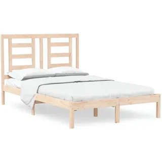 vidaXL Massivholzbett 120x190 cm - Braun