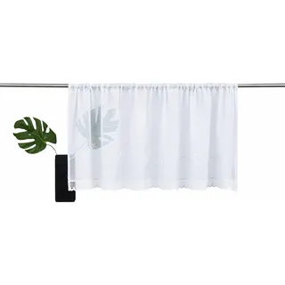Scheibengardine OTTO HOME "Idaho" Gr. 4, weiß, B:120cm H:45cm, Voile, Polyester, Gardinen, Scheibengardine, Fertiggardine, Mit Spitze, transparent