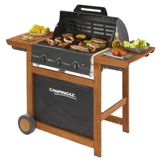 Campingaz Gasgrill Adelaide 3 Woody L Dual Gas 3 Brenner Grill Und Platte Aus Gusseisen LPG Und Methan