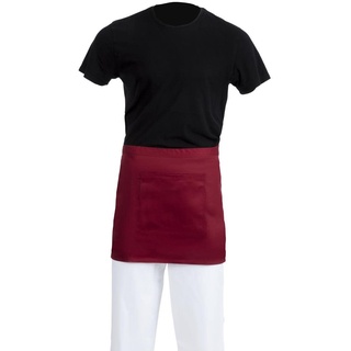 Whites Chefs Clothing BB177 Kurze Bistroschürze, Bordeaux