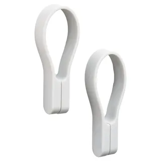 Zone Denmark Loop Handtuchklammern, Handtuchaufhänger, Magnetische Handtuchclips, Klammern/Clips für Handtücher und Geschirrtücher, 9 cm, 2 Stück, Soft Grey (Grau)