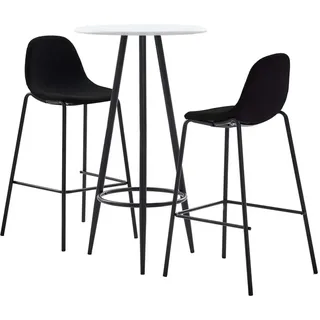 vidaXL 3-tlg. Bar-Set Stoff Schwarz