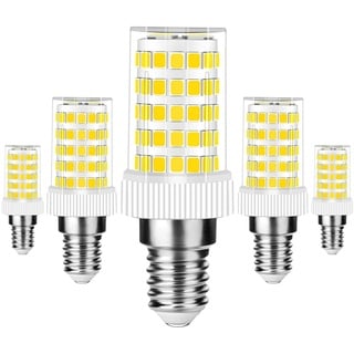 RANBOO E14 LED Lampe 10w Ersatz 80W Halogenlampen, 800LM, Kaltweiß 6000K, AC 220-240V, Birnen für Kronleuchter, Wandlampe, Kühlschrank und Dunstabzugshaube, Kein Flackern, Nicht Dimmbar, 5er Pack