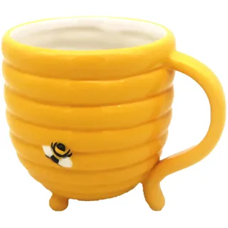 Puckator Beehive kopfüber Keramik-Tasse in Form eines Tee- und Kaffeebechers – lustige Wohnaccessoires – niedliche Geschenke für Freundin – große Tassen für Männer und Frauen – niedliche Tassen