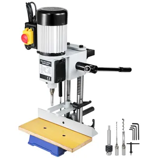 Vevor Tischstemmmaschine, 1/2 PS, 1400 U/min, Tischbohrmaschine, 13 mm Spannfutterkapazität, Hohlstemmmaschine, 370W, Stemmmaschine zum Schneiden von Holzstemmlöchern, Innenschleifen, Metallbohren
