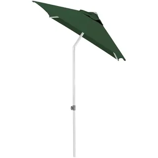 Kettler Sonnenschirm , Grün, Silberfarben , Textil , 150x210 cm , 360° drehbar, höhenverstellbar, lichtecht, Knickgelenk, regenabweisend, rostfrei, stabile Strebegelenke, U-Profil-Streben, UV-beständig, wetterfest, mit Belüftung, geeignet für Balkon , Sonnenschutz, Sonnenschirme