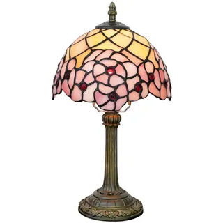 wecrejoni Tiffany Lampe, Nachttischlampe, Buntglaslampe für Schlafzimmer, Wohnheim, Küche, ästhetisches, süßes Wohndekor-Geschenk (Kirschblüten)