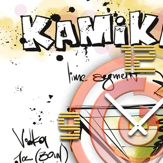 Wanduhr XXL 3D Optik Dixtime Cocktail Kamikaze 50x50 cm leises Uhrwerk GQ-019 - Grün