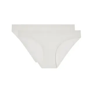 Emporio Armani für Damen. EW000403_AF19030 2er-Set weißer Monogramm-Mesh-Slips (XL), Heimtextilien, Polyamid