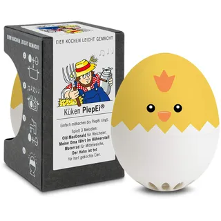 Küken PiepEi - Singende Eieruhr zum Mitkochen - Eierkocher für 3 Härtegrade - Eieruhr lustig - Lustiges Kochei - Musik Eggtimer - Brainstream