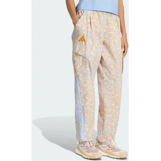 adidas Xploric Cargo Hosen Off White/Glow Blue/Pure Tangerine S