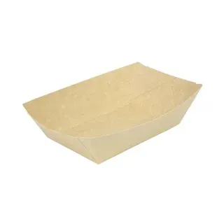 Greenbox Snackschalen, trocken & leicht fettige Speisen, braun, Umweltfreundliche Pappschalen für den Außer-Haus-Verkauf, 1 Karton = 2 Packungen à 250 Stück, Fassungsvermögen: 500 ml