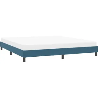 SYFAXTM Bettgestell ohne Matratze Dunkelblau 200x220 cm Samt - Blau, Dunkelblau