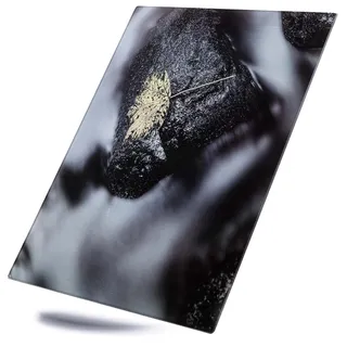 Kerafactum Schneidbrett gehärtetes Glasschneidebrett Küchenbrett aus Glas Glasbrett 40x30 Dekor Brett zum Schneiden Servieren von Lebensmitteln Herdabdeckung Herd Abdeckung Schneidebrett mit Füßen