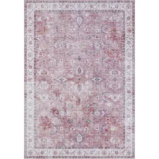 NORTHRUGS Teppich »Vivana«, rechteckig, 5 mm Höhe, Orientalisch, Läufer, Vintage, Wohnzimmer, Schlafzimmer, Esszimmer NORTHRUGS himbeere B: 200 cm   1 St.