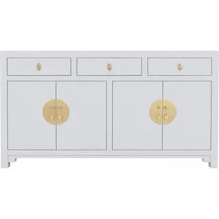 Fine Asianliving Chinesische Kommode chinesisches Sideboard chinesischer Schränke China Möbel Schrank Orientalischer Asiatischer 140x85x35 - Grau