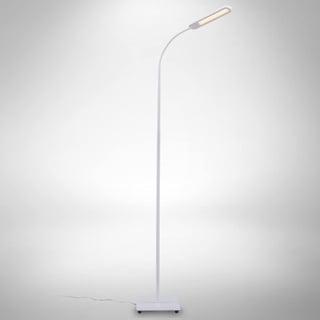 B.K.Licht - LED Stehlampe dimmbar, warmweiß bis kaltweiß einstellbar, Touch, Leselampe, Deko Wohnzimmer, Lampe, Deckenfluter, Bogenlampe, Standleuchte, Wohnzimmerlampe, 21x21x135 cm, Weiß