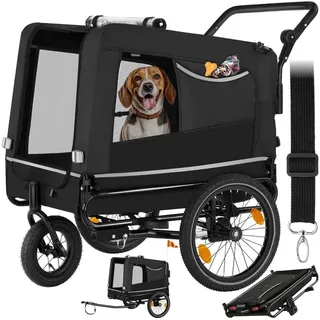 Tectake WoofRider 3in1 Hundeanhänger schwarz