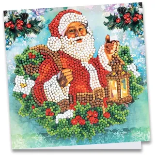 Ideen mit Herz Diamond-Painting-Grußkarte | 16 x 16 cm | 370 g/m2 | inkl. Umschlag & Werkzeug (Frohe Weihnachten)