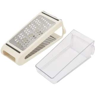 Käsereibe mit behälter 18x12cm – Edelstahl Küchenreibe mit Feine und Grobe Seite, Spülmaschinenfest Für Käse Parmesan Gouda, Praktisches Zubehör für Hausfrauen Hobbyköche