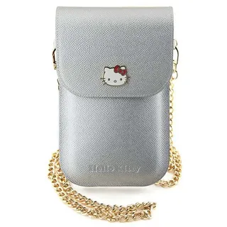 HELLO KITTY Torebka HKOWBPGHDLMS srebrny/silver Leather Metal Logo Kette - Srebrna - Silber