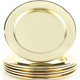 Echtwerk Glasuntersetzer-Set aus Edelstahl, Getränke-Untersetzer, Glasablage, Runde Untersetzer für Glas, Tassen, Vasen, Kerzen, kratzschutz, Ø ca. 8 cm, Gold-Edition, 6-teilig