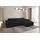 Eckcouch Stoff L-Form 2-Sitzer Schwarz