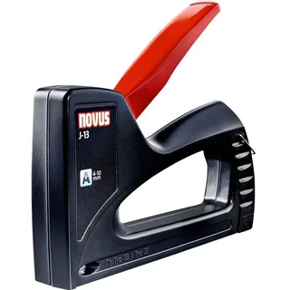 Novus Handtacker J-13 Hobby-Tacker aus ABS-Kunststoff, Unterlademechanik, Griffverriegelung, für 4-10 mm Klammern