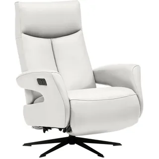 Welnova Relaxsessel , Weiß , Leder , Echtleder , Color-Finish-Leder , 74x105x82 cm , Fußauswahl, Lederauswahl, Relaxfunktion, Netzbetrieb , Wohnzimmer, Sessel, Ledersessel