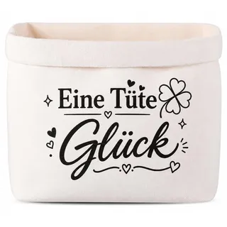 MYPPRFC Brotkorb Stoff Modern Geflochten Groß - mit Eine Tüte Glück Glücksgeschenk Brötchenkorb Viel Glück Geschenk Brottasche Brotkorb aus Stoff Geschenke für Geburtstag Weihnachten