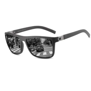 PUKCLAR Polarisierte Männer Sonnenbrille Sport Fahren Frauen Sonnenbrille Radfahren Laufen Fischen Brille TR90 Frame,C3 Schwarzer Rahmen/Schwarzes Polarisiertes Brillenglas,60