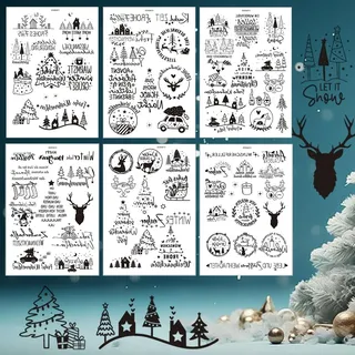 Rub On Sticker Weihnachten, 6 stück Kerzen Aufkleber Weihnachten Stabkerzen Kerzen Tattoo, Rub On Transfer aufkleber Weihnachten Kerzentattoos Wasserschiebefolie Kerzen Sticker Transferfolie Kerzen