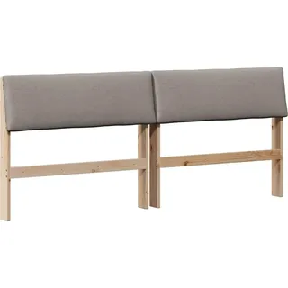 vidaXL Gepolstertes Kopfteil Taupe 180 cm Massives Kiefernholz - Braun