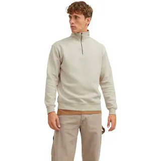 JACK & JONES Herren Stehkragen Pullover JJEBRADLEY Relaxed Fit Beige 12250747