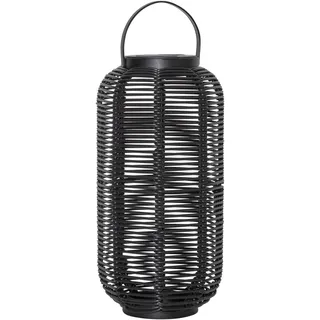 Star Trading LED Laterne Kunststoff/Metall/Rattan 15 x 30 cm 1 Stück schwarz