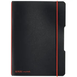 Herlitz Notizheft flex A5, kariert, schwarz