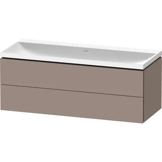 Duravit L-Cube c-shaped Set wandhängend, 2 Schubkästen, ohne Überlauf, ohne Hahnloch, 1200x480x480mm, LC6953N43430000, Farbe: Basalt Matt Dekor