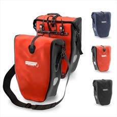 ACROPAQ - Große Fahrradtasche für Gepäckträger - 100% wasserdicht, 25 Liter Volumen, Mit Schultergurt und Tragegriff - Fahrrad Tasche, Satteltasche, Gepäckträger Tasche, Tasche für Gepackträger - Rot