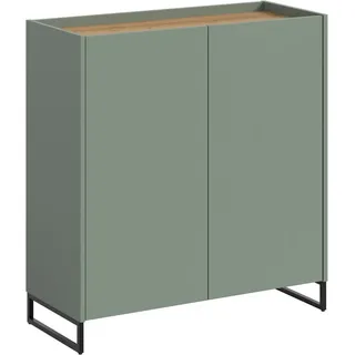 Home Affaire Schuhschrank »EVRID, Breite 90cm, 2 Türen, 5 Einlegeböden, inkl. Metall-Kufenfüße« individuell mit anderen Artikel der Serie EVRID erweiterbar, 1 Stk. tlg. Schuhkommode, Kommode, Sideboard, Garderobenschrank, Flurkommode