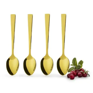 Sagaform Holiday Celebrations Glühweinlöffel Gold 4-teilig, Edelstahl, 12.9 x 3.5 x 2 cm, 4-Einheiten