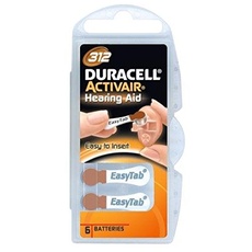 Duracell Set 8 HighEnergy Hörgeräte-Batterie 6 Activair EasyTab Da 312 (8er Set)